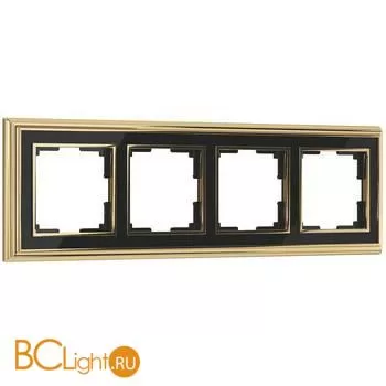 Рамка на 4 поста (золото/черный) Werkel Palacio W0041330 a051202