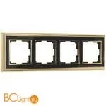 Рамка на 4 поста (золото/черный) Werkel Palacio W0041330 a051202