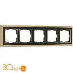 Рамка на 5 постов (золото/черный) Werkel Palacio W0051330 a051207