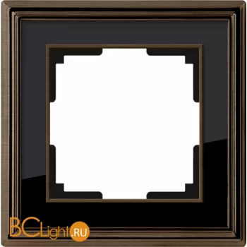 Рамка на 1 пост (бронза/черный) Werkel Palacio W0011328 a051220 - Фото 0