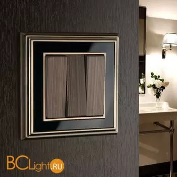 Рамка на 1 пост (бронза/черный) Werkel Palacio W0011328 a051220 - Фото 1