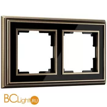 Рамка на 2 поста (бронза/черный) Werkel Palacio W0021328 a051198