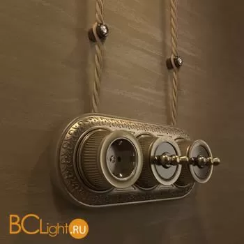 Переключатель одноклавишный (Бронзовый) Werkel Retro W5712012 a050766 - Фото 8