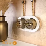 Выключатель на 4 положения двухклавишный (Бронзовый) Werkel Retro W5720012 - Фото 9