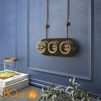 Розетка с заземлением (Бронзовый) Werkel Retro W5771012 a050768 - Фото 2