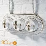 Выключатель на 4 положения двухклавишный (белый) Werkel Retro W5620001 a051310 - Фото 4