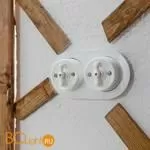 Выключатель на 4 положения двухклавишный (белый) Werkel Retro W5620001 a051310 - Фото 10