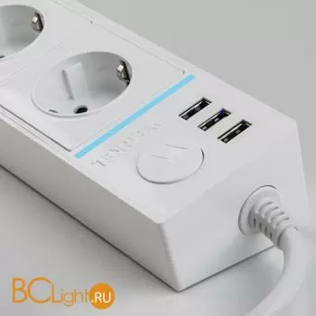 Розеточный блок 4-х местный + 3 USB (белый) Werkel Gallant W6514901 a051460 - Фото 2