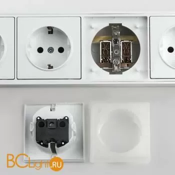 Розеточный блок 4-х местный + 3 USB (белый) Werkel Gallant W6514901 a051460 - Фото 4