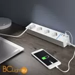 Розеточный блок 4-х местный + 3 USB (белый) Werkel Gallant W6514901 a051460 - Фото 1