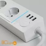 Розеточный блок 4-х местный + 3 USB (белый) Werkel Gallant W6514901 a051460 - Фото 2