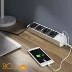 Розеточный блок 4-х местный + 3 USB (белый/черный) Werkel Gallant W6514939 a051461 - Фото 1