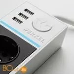 Розеточный блок 4-х местный + 3 USB (белый/черный) Werkel Gallant W6514939 a051461 - Фото 3