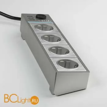 Розеточный блок 4-х местный + 3 USB (серебряный/серебряный рифленый) Werkel Gallant W6514945 a051458 - Фото 4