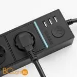 Розеточный блок 4-х местный + 3 USB (черный) Werkel Gallant W6514908 a051459 - Фото 5