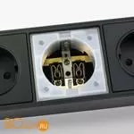 Розеточный блок 4-х местный + 3 USB (черный) Werkel Gallant W6514908 a051459 - Фото 7