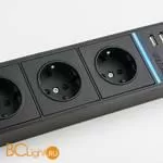 Розеточный блок 4-х местный + 3 USB (черный) Werkel Gallant W6514908 a051459 - Фото 3