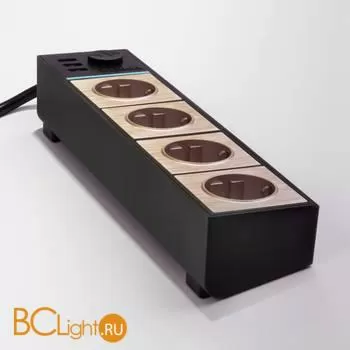 Розеточный блок 4-х местный + 3 USB (черный/шампань рифленый) Werkel Gallant W6514944 a051462 - Фото 12