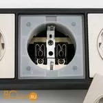 Розеточный блок 4-х местный + 3 USB (черный/шампань рифленый) Werkel Gallant W6514944 a051462 - Фото 3