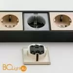 Розеточный блок 4-х местный + 3 USB (черный/шампань рифленый) Werkel Gallant W6514944 a051462 - Фото 4