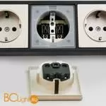 Розеточный блок 4-х местный + 3 USB (черный/шампань рифленый) Werkel Gallant W6514944 a051462 - Фото 7