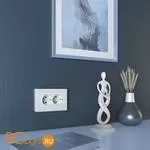 Розетка двойная с заземлением (белый) Werkel W1272001 a052019 - Фото 0