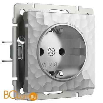 Розетка с заземлением (серебряный) Werkel W1271006 a052073