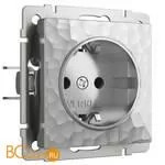 Розетка с заземлением и шторками (серебряный) Werkel W1271106 a052076