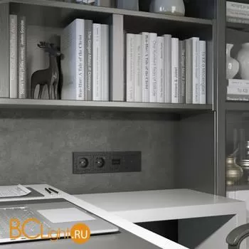 Розетка с заземлением (черный) Werkel W1271008 a052049 - Фото 2