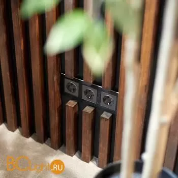 Розетка с заземлением и шторками (графит рифленый) Werkel W1171104 a050750 - Фото 3