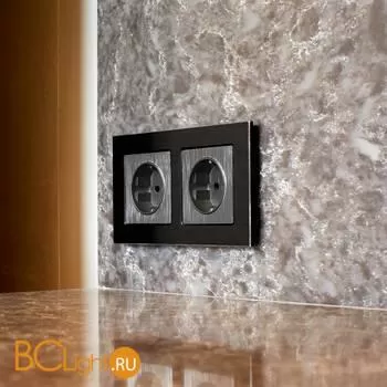 Розетка с заземлением и шторками (графит рифленый) Werkel W1171104 a050750 - Фото 5