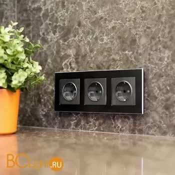 Розетка с заземлением и шторками (графит рифленый) Werkel W1171104 a050750 - Фото 4