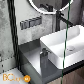 Розетка влагозащ. с зазем. с защит. крышкой и шторками (графит рифленый) Werkel W1171204 a050754 - Фото 0