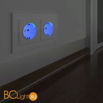 Розетка с заземлением и подсветкой (белая) Werkel W1171401 a051125 - Фото 1