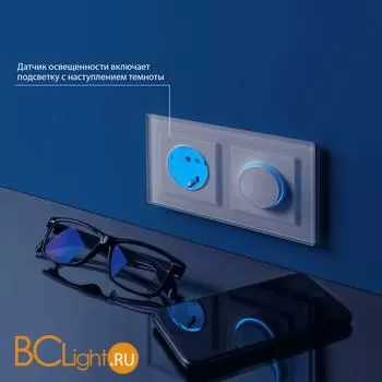 Розетка с заземлением и подсветкой (белая) Werkel W1171401 a051125 - Фото 0