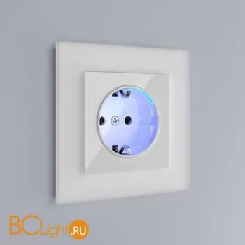 Розетка с заземлением и подсветкой (белая) Werkel W1171401 a051125 - Фото 5