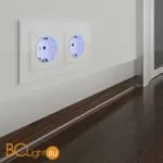 Розетка с заземлением и подсветкой (белая) Werkel W1171401 a051125 - Фото 3