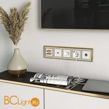 Розетка с заземлением, шторками и USBх2 (белая) Werkel W1171501 a051141 - Фото 11