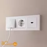 Розетка с заземлением (белая) Werkel W1171001 a051127 - Фото 7