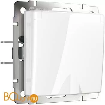 Розетка влагозащ. с зазем. с защит. крышкой и шторками (белая) Werkel W1171201 a051120