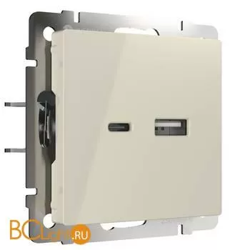 Розетка USB тип A+С (слоновая кость) Werkel W1171803 a054345