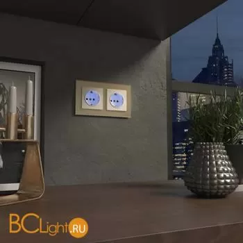 Розетка с подсветкой (слоновая кость) Werkel W1171403 a054522 - Фото 1