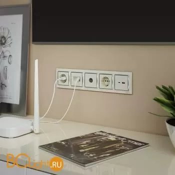 Розетка с заземлением, безвинтовой зажим (слоновая кость) Werkel W1171303 a051478 - Фото 10