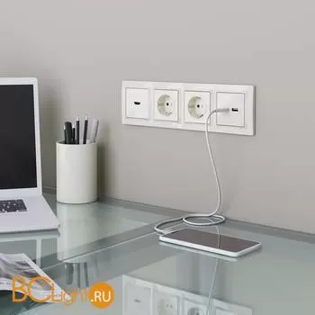 Розетка с заземлением, безвинтовой зажим (слоновая кость) Werkel W1171303 a051478 - Фото 11