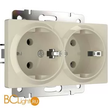 Розетка двойная с заземлением (слоновая кость) Werkel W1172003 a051465