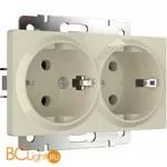 Розетка двойная с заземлением (слоновая кость) Werkel W1172003 a051465