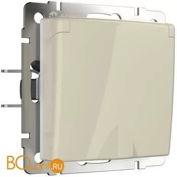 Розетка влагозащ. с зазем. с защит. крышкой и шторками (слоновая кость) Werkel W1171203 a051491