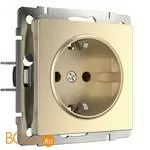 Розетка с заземлением (шампань рифленый) Werkel W1171010 a051434