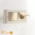 Розетка влагозащ. с зазем. с защит. крышкой и шторками (шампань рифленый) Werkel W1171210 a051416 - Фото 0