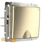 Розетка влагозащ. с зазем. с защит. крышкой и шторками (шампань рифленый) Werkel W1171210 a051416